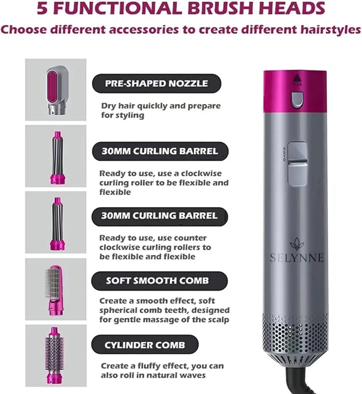 Selynne 5-in-1 LuxeStyle Pro